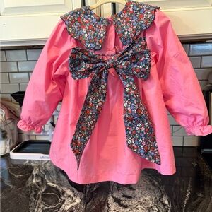 The Beaufort Bonnet Company Pink Girls' Floral Bow Back Dress